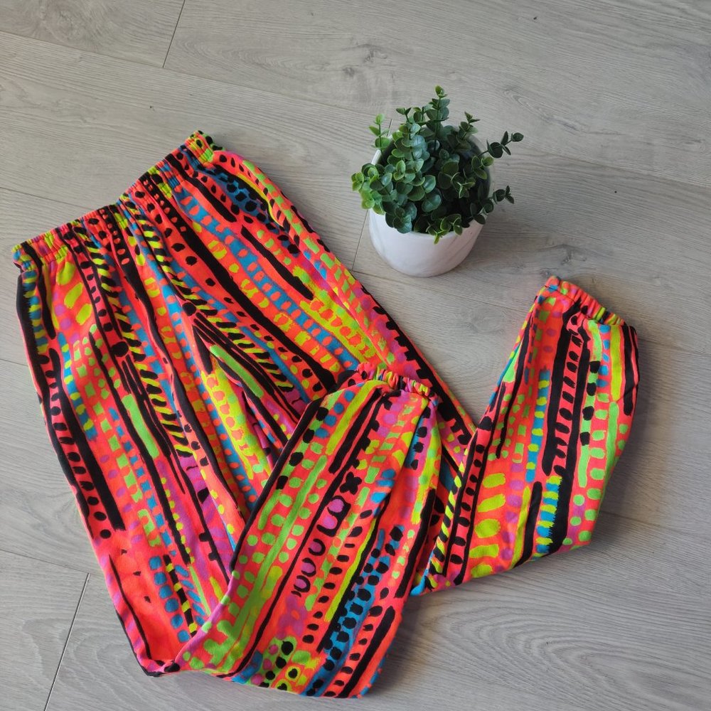 NEON 90s PRINT VINTAGE SWEATPANTS